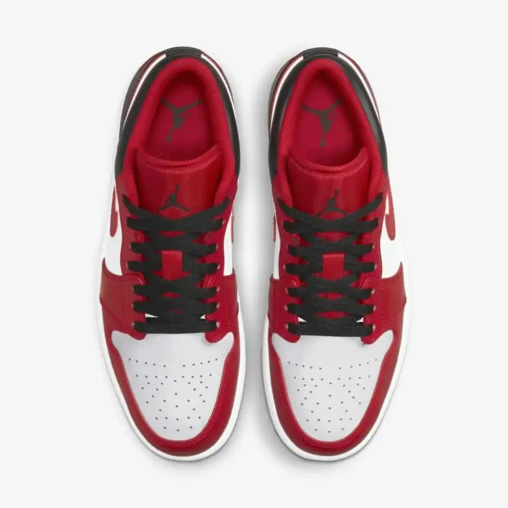 Air jordan 1 low black hot sale gym red