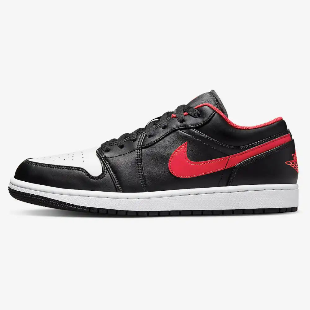 Air jordan best sale low black red